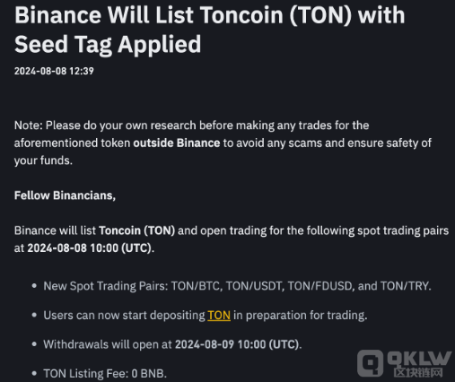 某安宣布上線 Toncoin，價格暴漲近10%圖片